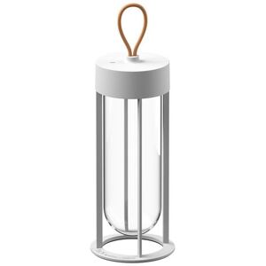 Flos Lampe à poser extérieur Flos IN VITRO-Lampe LED d'extérieur sans fil Verre/Aluminium H30cm Blanc