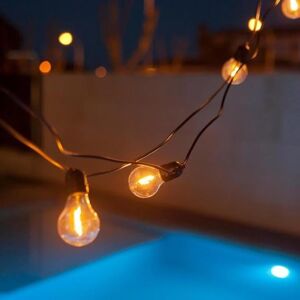 Guirlande lumineuse extérieur New Garden ALLEGRA-Guirlande lumineuse solaire & rechargeable d'extérieur 10 lumières LED Noir - Publicité
