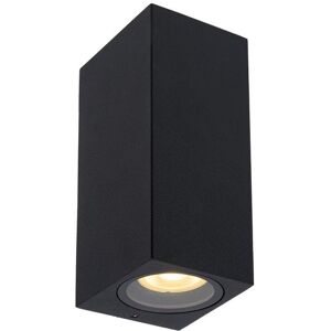 Applique murale exterieur Lucide ZARO-Applique d'exterieur 2 lumieres carre H16cm Noir