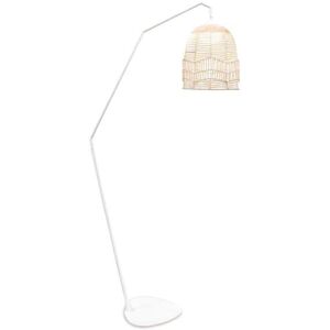 New Garden Lampadaire extérieur New Garden SANTORINI-Lampadaire ou applique murale d'extérieur sans fil Ampoule rechargeable H163cm Blanc