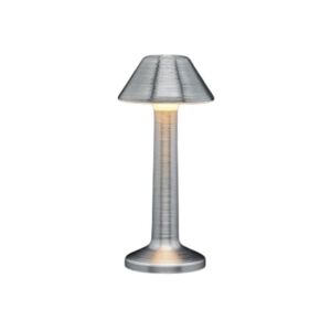 Lampe a poser exterieur Imagilights MOMENT-Lampe baladeuse d'exterieur LED rechargeable Cône H22,7cm Argente
