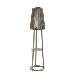 Lampadaire exterieur Les Jardins TINKA TECKA-Lampadaire d'exterieur LED rechargeable & solaire Bois H182cm Gris