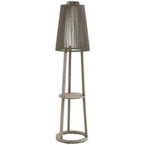 Lampadaire extérieur Les Jardins TINKA TECKA-Lampadaire d'extérieur LED rechargeable & solaire Bois H182cm Gris