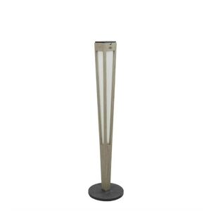 Les Jardins Borne extérieur Les Jardins TINKA TECKA-Torche d'extérieur LED à poser rechargeable & solaire Bois/Ardoise H120cm Gris