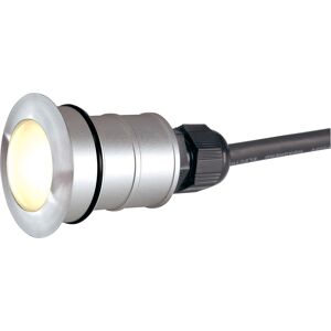 SLV POWER TRAIL-LITE®, encastré de sol extérieur, rond, inox, LED, 1W, 3000K, IP67, collerette - Luminaire encastrable au sol