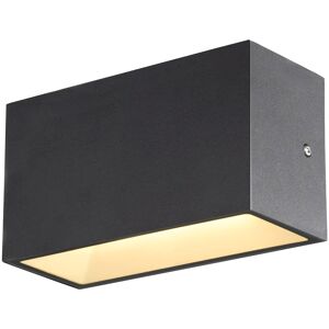 SLV SITRA CUBE, applique extérieure, M, up/down, anthracite, LED, 14W, 3000K/4000K, IP65, CCT - Lampes sur pied, murales et de plafond (extérieur)