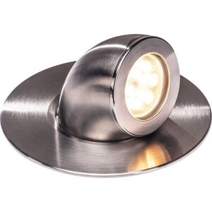 SLV GIMBLE OUT, encastré de sol extérieur, inox brossé, LED, 13W, 3000K, IP67, inox 316 - Luminaire encastrable au sol