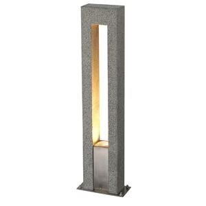 SLV ARROCK ARC, borne extérieure, gris argent, GU10/QPAR51, 35W max, IP44, granite, inox 304 - Lampes sur pied, murales et de plafond (extérieur)