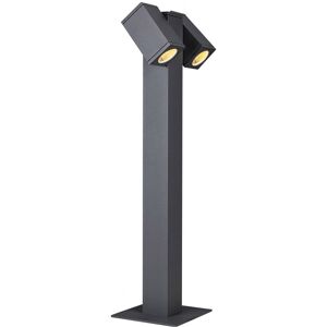 SLV THEO PATHLIGHT, borne extérieure, double, anthracite, GU10, 2x 7W max, IP44 - Lampes sur pied, murales et de plafond (extérieur)