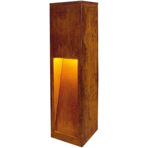 SLV RUSTY® SLOT 50, borne exterieure, fonte rouillee, E27, 11W max, IP44 - Series de lampes (exterieur)