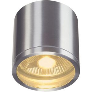 SLV ROX, plafonnier extérieur, alu brossé, GU10/QPAR111, 50W max, IP44 - Lampes sur pied, murales et de plafond (extérieur)