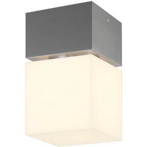 SLV SQUARE, plafonnier extérieur, inox, LED, 12W, 3000K, IP44, Inox 316, variable Triac - Lampes sur pied, murales et de plafond (extérieur)