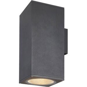 SLV ENOLA, applique extérieure, carré, L, anthracite, LED, 53W, 3000K/4000K, IP65, up/down - Lampes sur pied, murales et de plafond (extérieur)