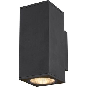 SLV ENOLA, applique extérieure, carré, M, anthracite, LED, 19W, 3000K/4000K, IP65, up/down - Lampes sur pied, murales et de plafond (extérieur)