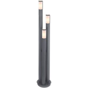 ISOLED Borne lumineuse 1700 anthracite, IP44, 3x E27 socket, sans ampoule. - Lampes sur pied, murales et de plafond (extérieur)