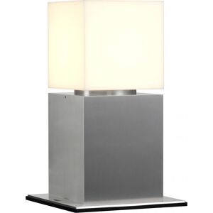 SLV SQUARE POLE 30, borne extérieure, inox, E27, 20W max, IP44, inox 304 - Lampes sur pied, murales et de plafond (extérieur)