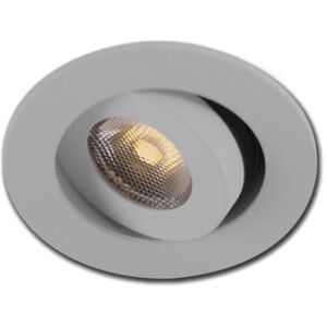ISOLED Spot LED encastrable, gamme MiniAMp, orient., col. alu bros, 3W, 24VDC, 3000K, blc chd - Luminaires encastrés