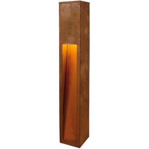 SLV RUSTY® SLOT 80, borne exterieure, fonte rouillee, E27, 11W max, IP44 - Series de lampes (exterieur)