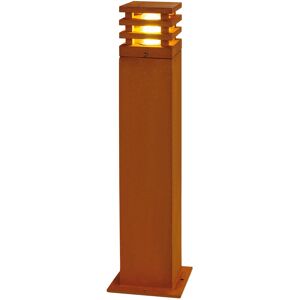 SLV RUSTY® 70, borne extérieure, fonte rouillée, E27, 11W max, IP55 - Séries de lampes (extérieur)