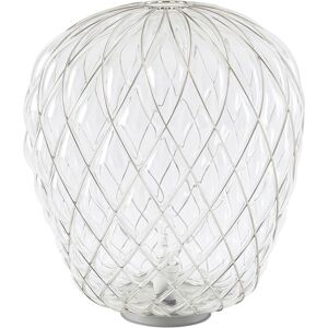 FONTANA ARTE lampe de table PINECONE Ø 50 cm (Transparente / Cage chromée - Verre soufflé et métal)