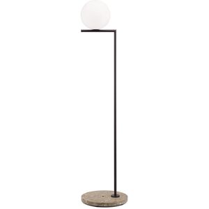 FLOS OUTDOOR lampadaire d'extérieur IC F1 (Marron foncé, travertin impérial - Verre soufflé, métal et marbre)