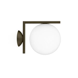 FLOS OUTDOOR lampe murale ou au plafond d'extérieur IC C/W1 (Marron foncé - Verre soufflé et métal)