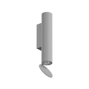 FLOS OUTDOOR lampe murale pour l'extérieur FLAUTA RIGA H 225 mm (2700K, gris - Aluminium)