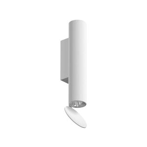 FLOS OUTDOOR lampe murale pour l'extérieur FLAUTA RIGA H 225 mm (3000K, blanc - Aluminium)