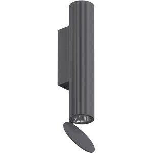 FLOS OUTDOOR lampe murale pour l'extérieur FLAUTA RIGA H 225 mm (3000K, anthracite - Aluminium)