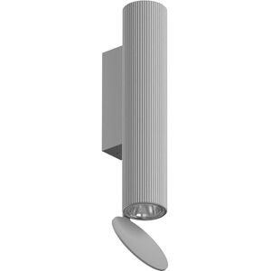 FLOS OUTDOOR lampe murale pour l'extérieur FLAUTA RIGA H 225 mm (3000K, gris - Aluminium)