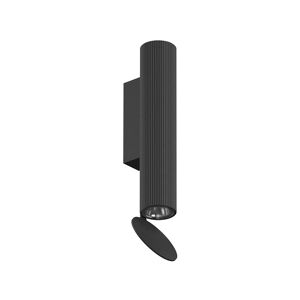 FLOS OUTDOOR lampe murale pour l'extérieur FLAUTA RIGA H 225 mm (4000K, nero - Aluminium)