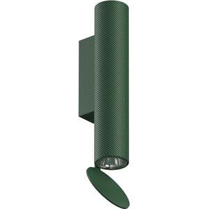 FLOS OUTDOOR lampe murale pour l'extérieur FLAUTA SPIGA H 225 mm (3000K, vert forêt - Aluminium)