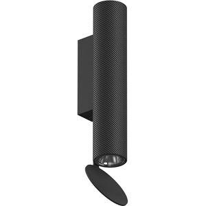 FLOS OUTDOOR lampe murale pour l'extérieur FLAUTA SPIGA H 225 mm (4000K, nero - Aluminium)