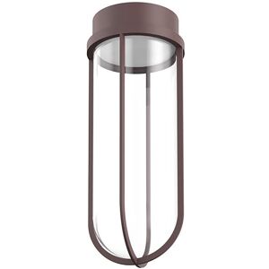 FLOS OUTDOOR lampe au plafond pour l'extérieur IN VITRO CEILING DIMMABLE 1-10V (Deep brown - aluminium et verre)