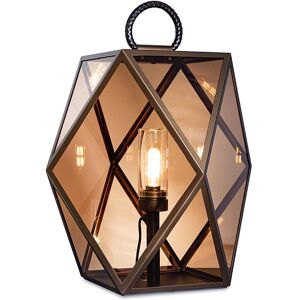 CONTARDI table lampe / lampadaire MUSE LANTERN OUTDOOR pour exterieur (Large - acrylique, metal et Cuir)