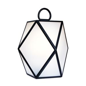 CONTARDI lampe de table / lampadaire MUSE OUTDOOR pour extérieur (Grand noir - acrylique, métal et Cuir)