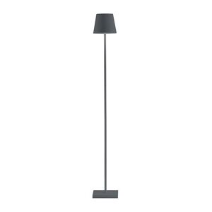 ZAFFERANO lampe de table ou lampadaire pour l'extérieur POLDINA PRO L (Gris foncé - Aluminium peint et polycarbonate)