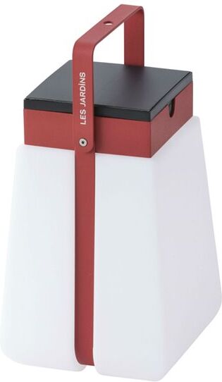 Les Jardins Lanterne extérieur Les Jardins TINKA BUMP-Lanterne d'extérieur LED solaire Polypropylène/Aluminium H25cm 300 Lumens Rouge