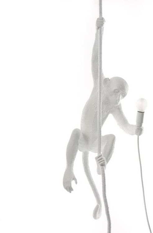 Seletti Suspension extérieur Seletti MONKEY-Suspension d'extérieur Singe suspendu abat-jour H80cm Blanc