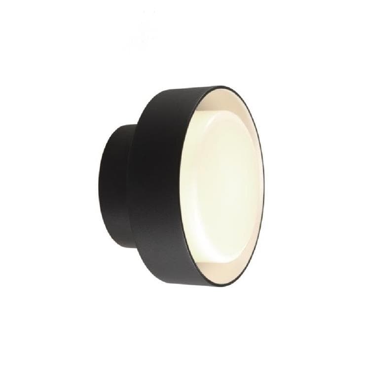 Marset Applique murale extérieur Marset PLAFF-Applique LED d'extérieur ou de salle de bain Métal/Verre Ø16cm Noir