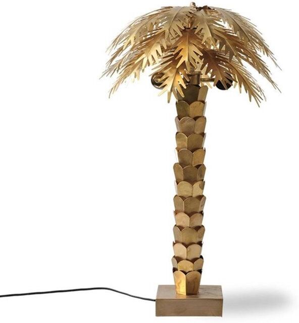 HKliving Lampe à poser HKliving PALM - Lampe à poser Palmier Laiton/Métal H68cm-Lampe à poser Laiton/Métal H68cm Laiton