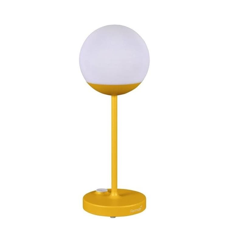 Fermob Lampe à poser extérieur Fermob MOOON-Lampe nomade LED d'extérieur rechargeable H40cm Jaune