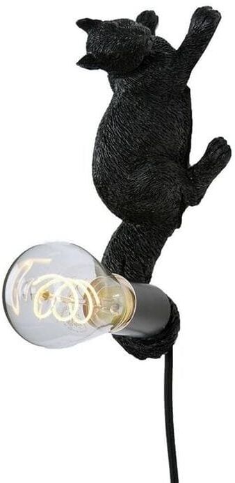 Globen Lighting Applique murale Globen Lighting PUFF-Applique murale Écureuil Résine L26cm Noir