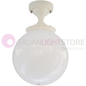 LIBERTI LAMP linea GARDEN Orione Bianco S25 Lampada A Soffitto Da Esterno Giardino Sfera Globo D.25