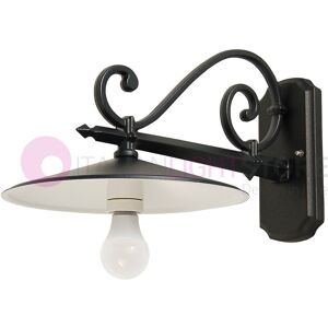 LIBERTI LAMP linea GARDEN Elio Applique Da Esterno A Parete In Alluminio Antracite Con Piatto D.30