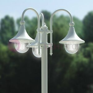 LIBERTI LAMP linea GARDEN Dione Bianco Palo Lampione  Classico In Alluminio Per Illuminazione Esterno Giardino