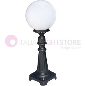 LIBERTI LAMP linea GARDEN Antares Lampioncino Luce Da Cancello Antracite Con Sfera Globo D.25