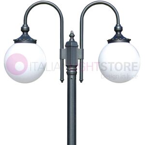 LIBERTI LAMP linea GARDEN Antares Lampione Per Esterno Giardino Antracite Con Sfera Globo D.25