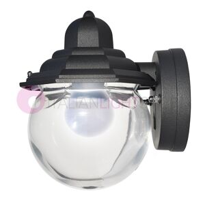 Iris Luce Massiola Mini Lanterna Applique Per Esterno Con Vetro Trasparente Gardenlight