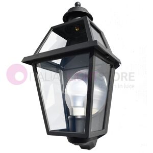 Iris Luce Rivalba Mezza Lanterna A Parete Applique Per Esterno Vetri Trasparenti Gardenlight